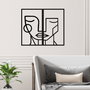 Wallity Woman Face Escultura de Pared en Negro
